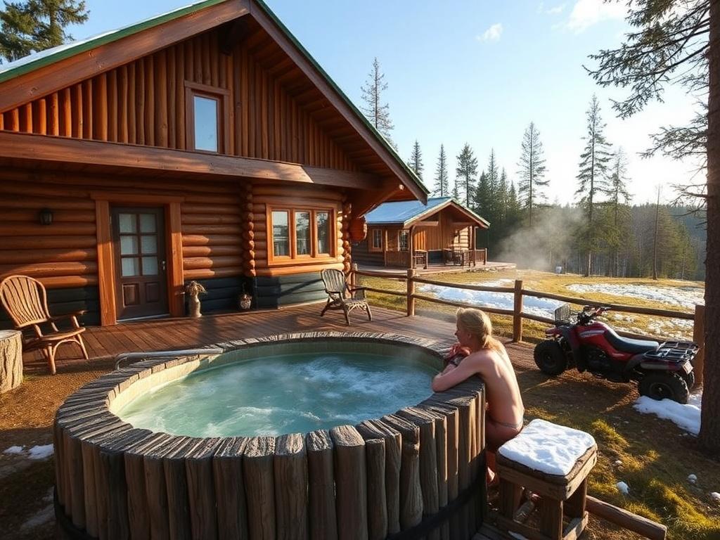 Загородный отдых: драйв на снегоходах и квадроциклах и тёплый медитативный чан Фурако