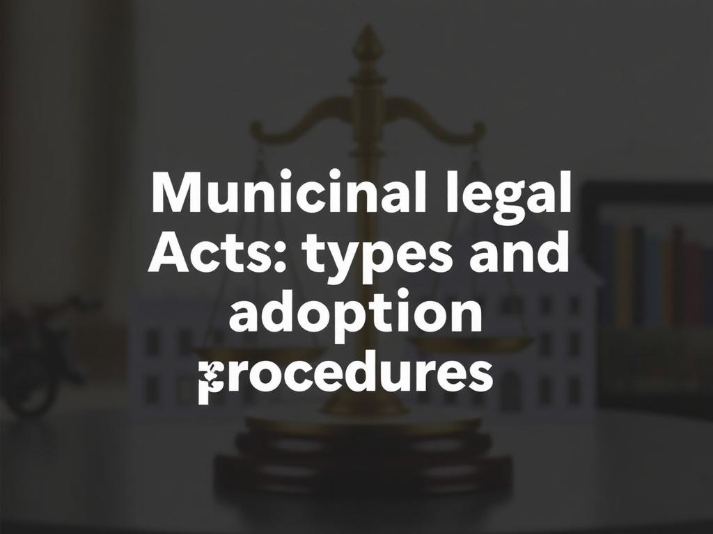 Муниципальные правовые акты: виды и порядок принятия