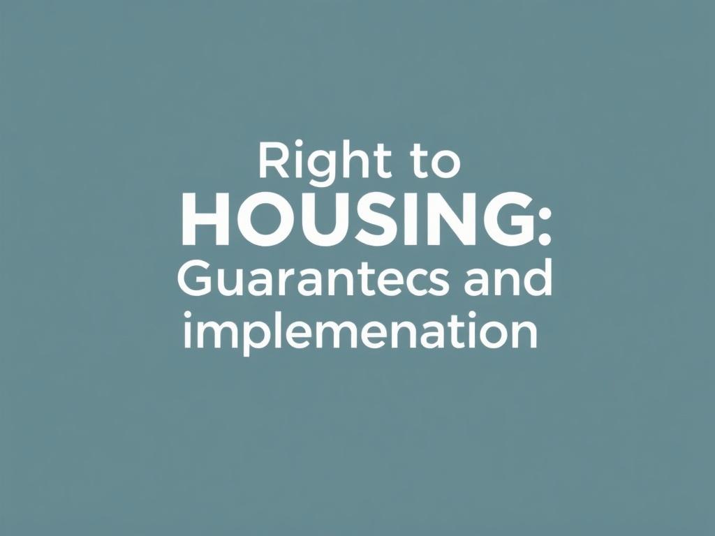 Право на жилище: гарантии и реализация