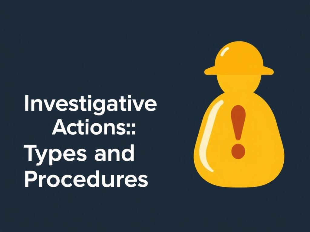 Следственные действия: виды и порядок проведения